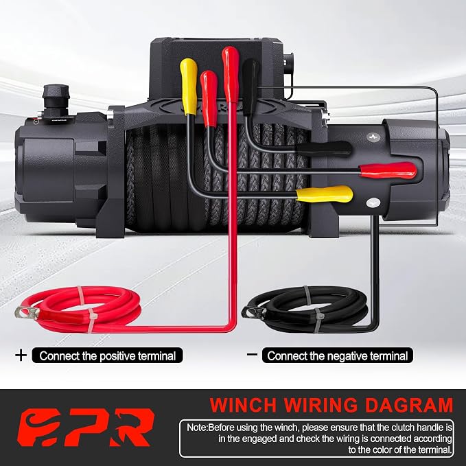 OPENROAD 10000 lb. Waterproof IP68 Electric Winch, 12V Electric Truck Winch - Image 7
