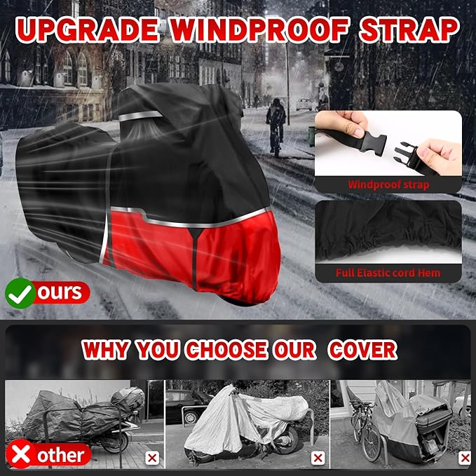 420D Waterproof Motorcycle Cover Replace - Image 3