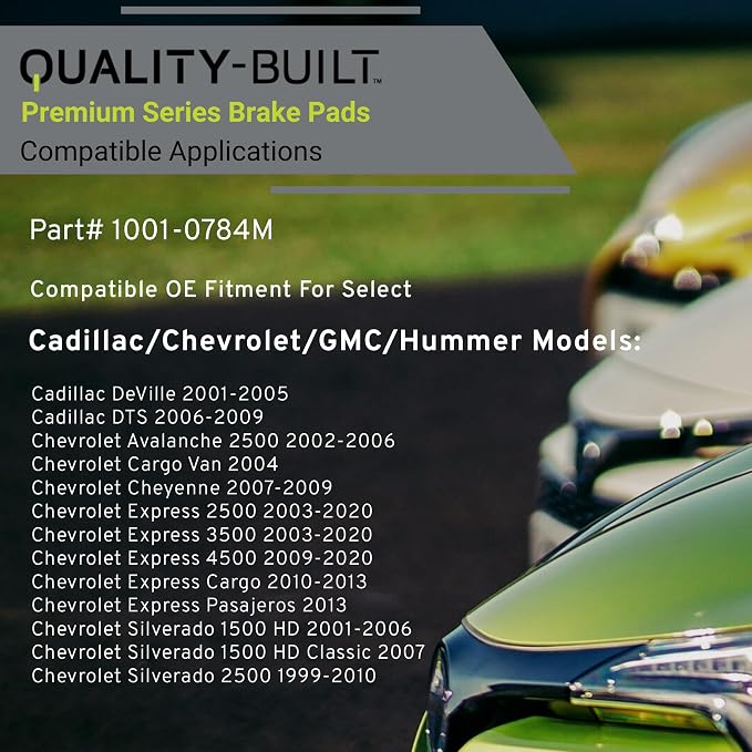 Premium Semi-Metallic Front Brake Pads Compatible - Image 3