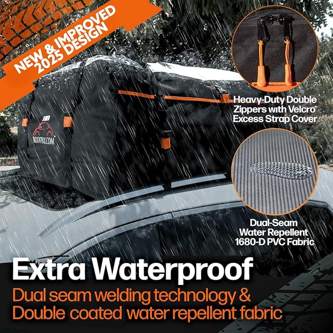 RoofPax XXL 28 cuft Car Rooftop Cargo Carrier Bag Extra Waterproof Car Roof - Image 3