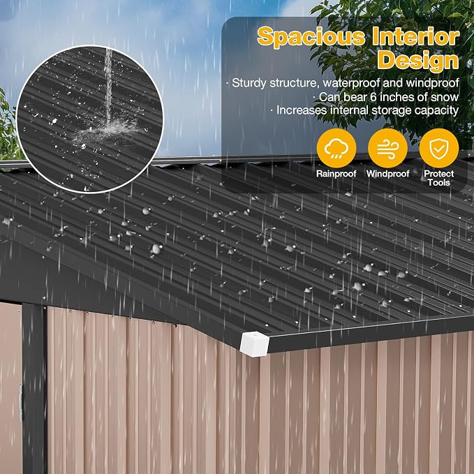 10x12 FT Outdoor Storage Shed - Image 5