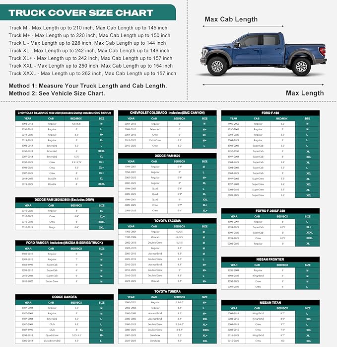 16 Layers Truck Cover Waterproof All Weater, Heavy Duty Outdoor Pickup Truck - Image 5