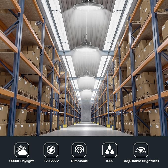 High Bay Lights LED UFO Light 240W LED Shop Lights 6000K IP65 Commercial Bay - Image 2