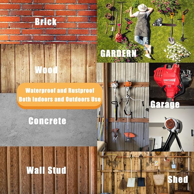 Power Tool Hanger, Weedeater Rack, Garage Wall Hooks, String Trimmer Hanger - Image 6