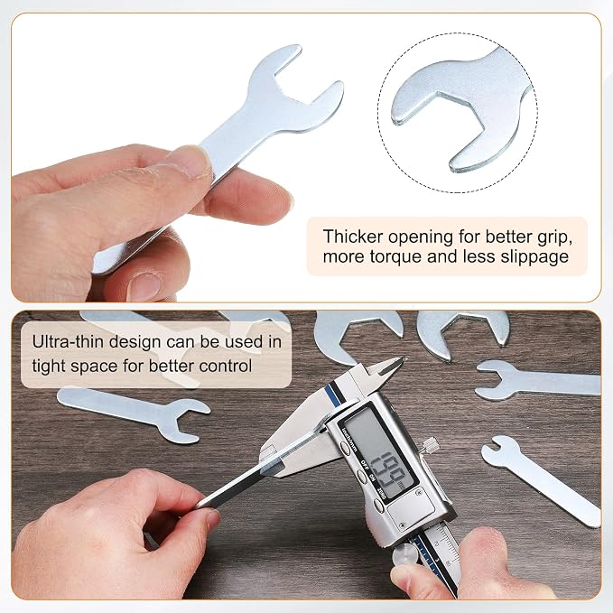 HARFINGTON 10pcs Small Wrench Open End Wrench 14x87x2mm Metric U-Shaped Single - Image 5