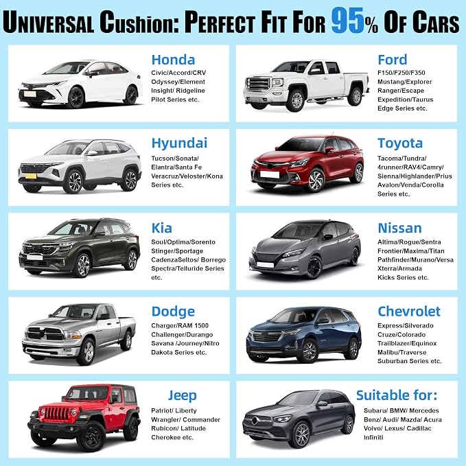 Car Seat Cushion with Back Support Pillow, Comfy Lumbar Support & Seat Cushion - Image 9