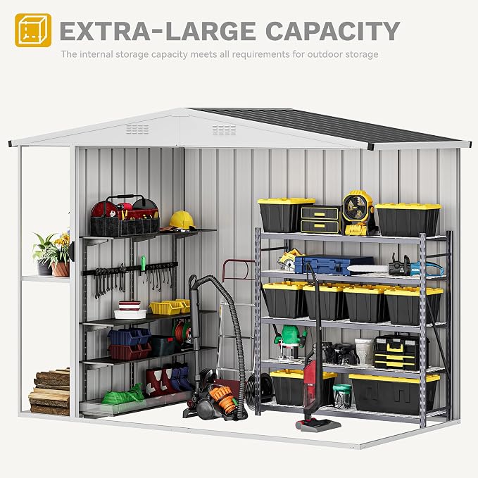 DWVO 8 x 4 ft Outdoor Storage Shed - Image 7