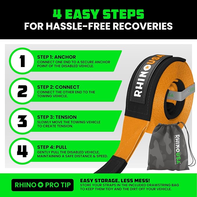 Rhino USA Recovery Tow Strap - Image 6