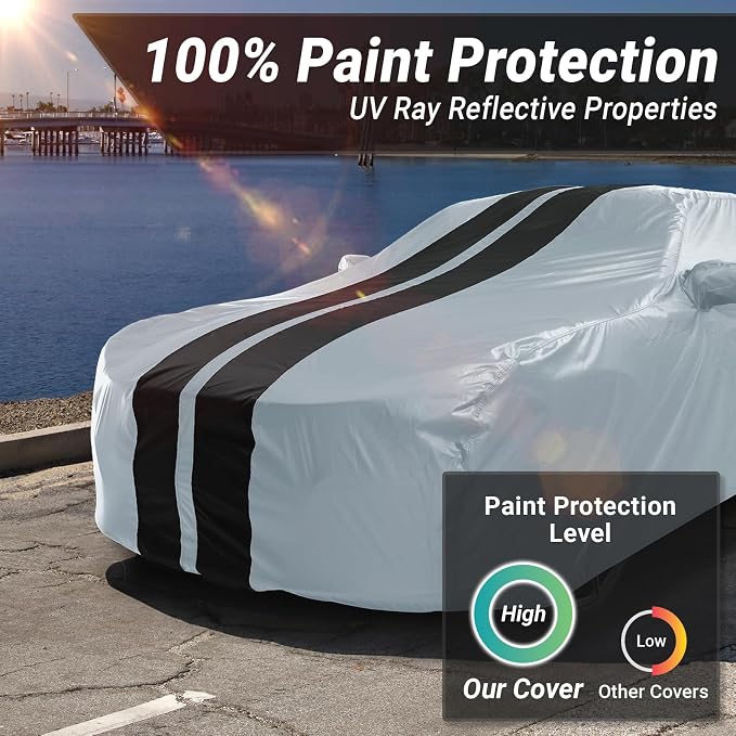 iCarCover Custom Car Cover for Chevy Camaro LT, SS Waterproof All Weather Rain - Image 3