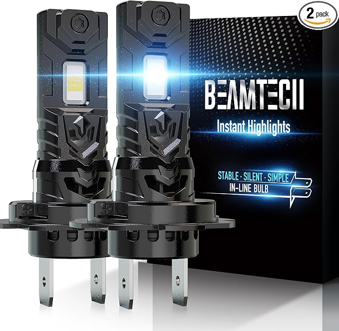 BEAMTECH H7 Light Bulb, No Adapter Need High Speed Fan 6500K Xenon White H7 by BEAMTECH