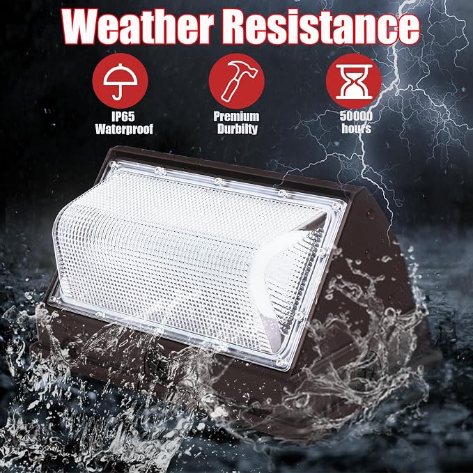 120W LED Wall Pack Outdoor, Super Bright Wallpack Lights, 5000K IP65 Waterproof - Image 2
