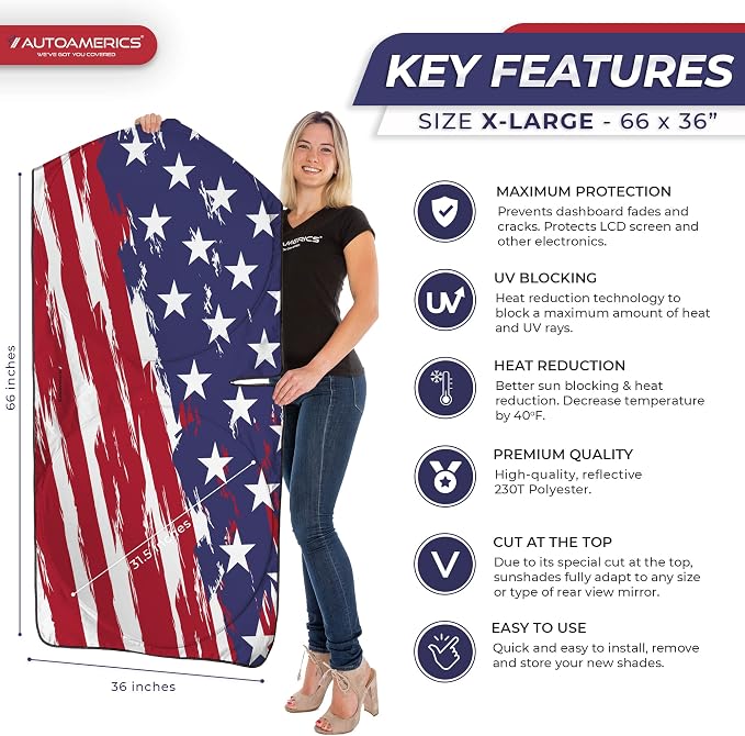 Autoamerics Truck Windshield Sun Shade - Image 2