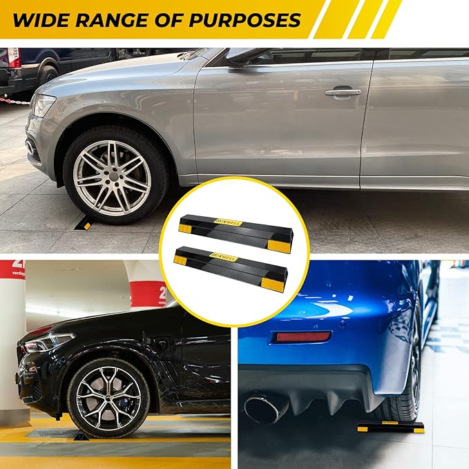 (New Updated 18" 2 Packs Heavy Duty Parking Stopper - Image 7