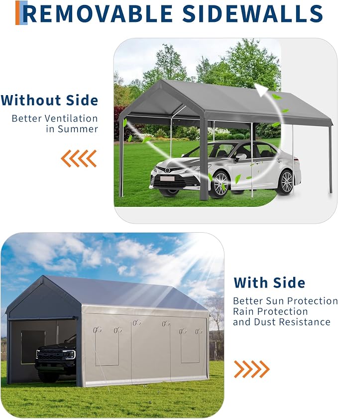 10 x 20FT Heavy Duty Carport - Image 3
