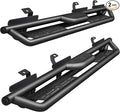 Running Boards Compatible with 2007-2018 Jeep Wrangle JK 4 Doors, Carbon Steel by PerfitZone