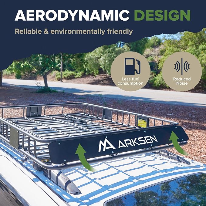 ARKSEN 64 x 50 x 6 Inch Universal Extra Wide 150LB Heavy Duty Roof Rack Cargo - Image 4