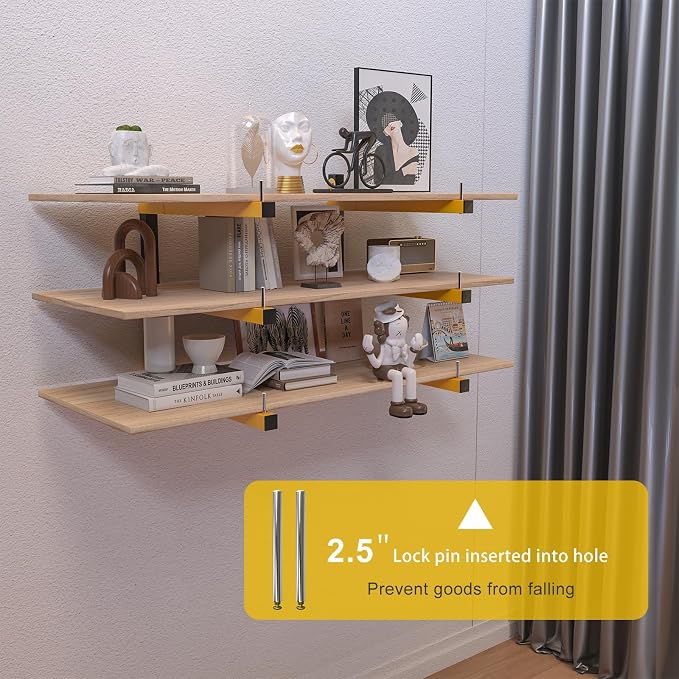 4 PACK Lumber Storage Rack Wall Mount Wood Organizer Storage Racks Heavy Duty - Image 5