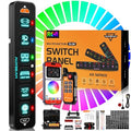 Auxbeam 6 Gang Slim Switch Panel Bluetooth RGB AS-600 by Auxbeam