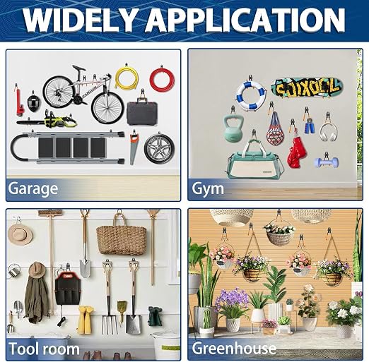 3-H Garage Wall Hooks 62 Pack, Heavy Duty Garage Hooks - Image 7