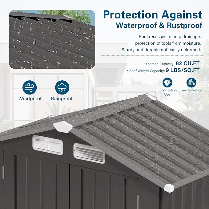 6X3.5 FT Outdoor Storage Shed - Image 5