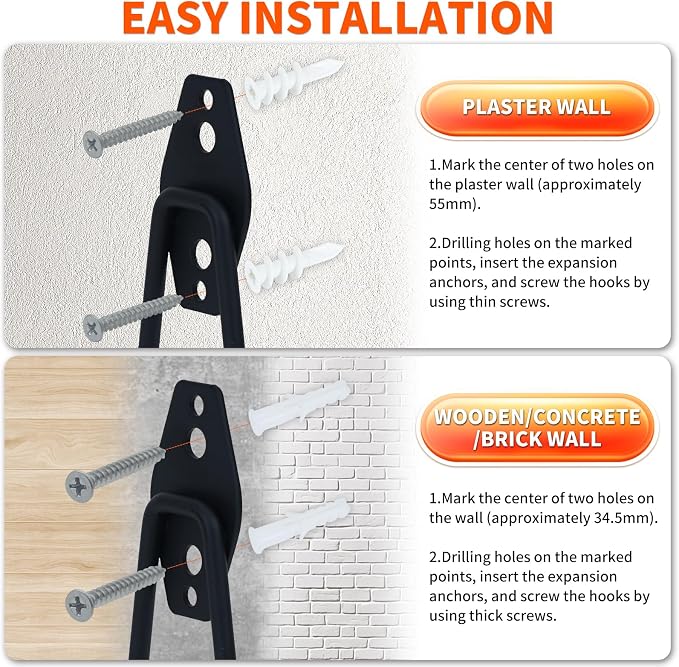 14 Pack Garage Hooks, Utility Wall Mount Garage Hooks Heavy Duty - Image 6