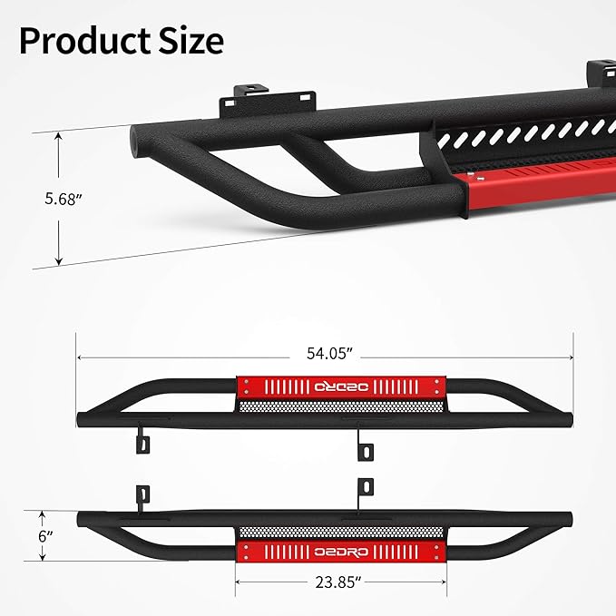 OEDRO 6 inch Running Boards, Drop Side Steps Compatible - Image 6