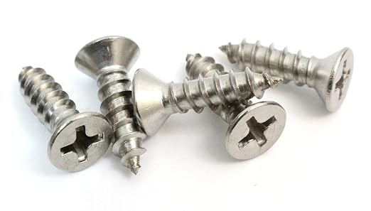 Bolt Dropper No. 6 x 3/4" Stainless Steel Flat Head Phillips Wood Screw - Image 4