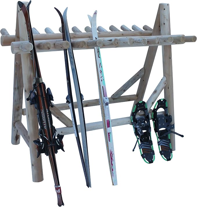22-Place Freestanding Ski Log Racks, Pole Ski Holders, Garage Racks - Image 7