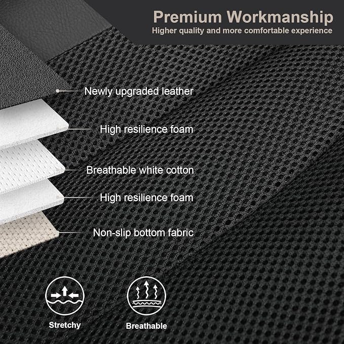 GIANT PANDA 2 Pcs Front 3D Air Mesh Car Seat Cover Custom Fit Ford F150 F250 - Image 4