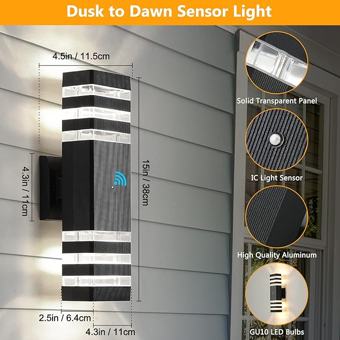 tewei 4 Pack Dusk to Dawn Outdoor Light Fixture - Image 5