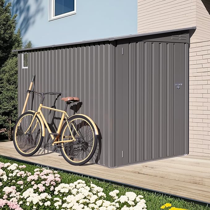 4x9 FT Outdoor Metal Storage Shed - Image 4