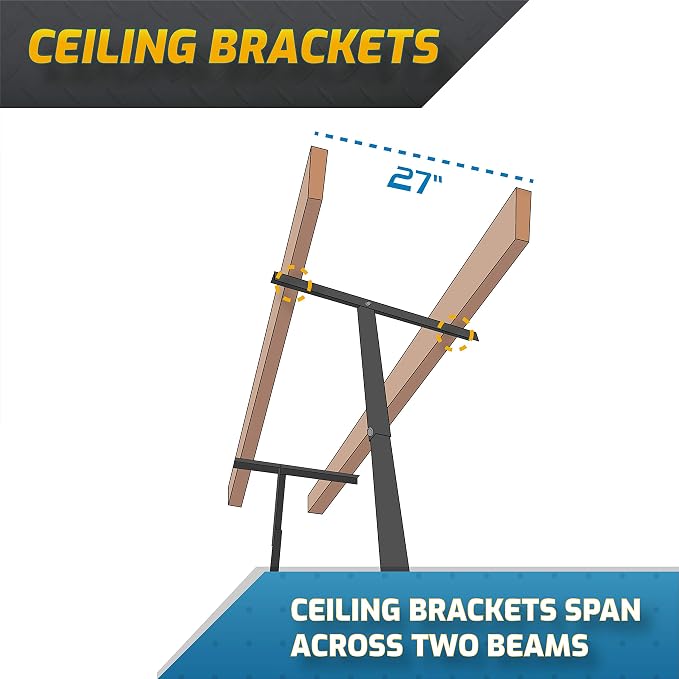 MonsterRax Overhead Garage Storage Rack 2 x 6 Ceiling Rack - Image 5