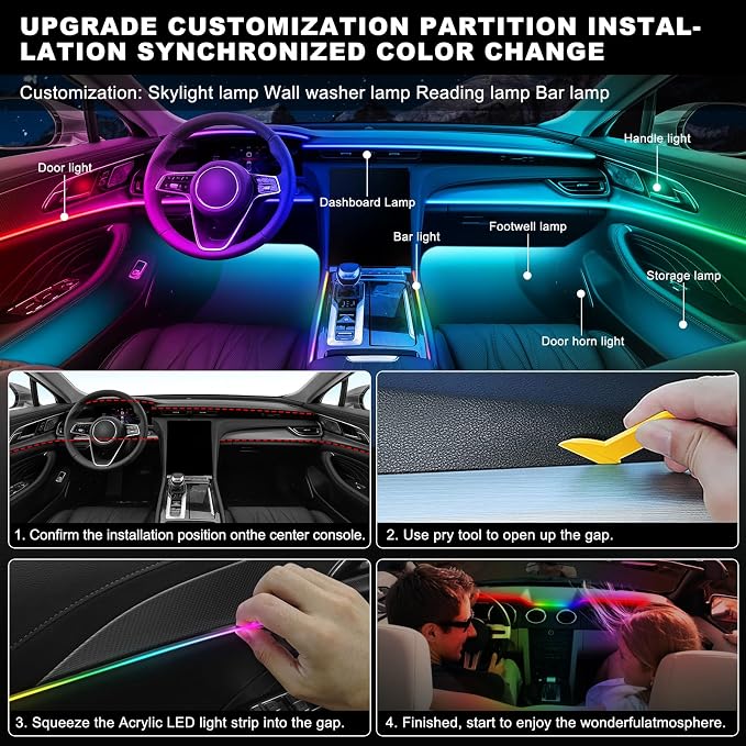 Acrylic Interior Car LED Strip Light - Image 5