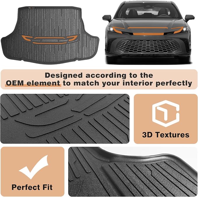 TripleAliners Floor Mats & Trunk Mat All Weather Liners Compatible - Image 5