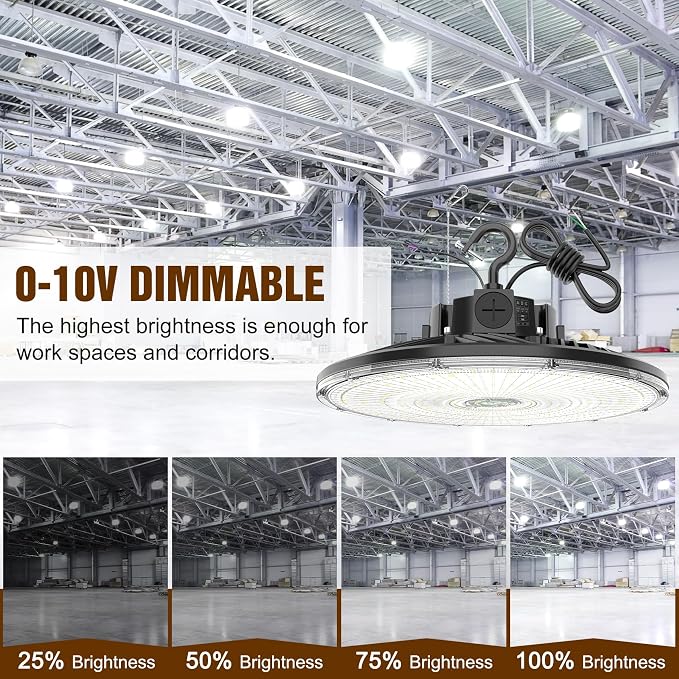 3 Pack 480V LED High Bay Light UL DLC Listed UFO Light 240W 200W 150W Adjustable - Image 5