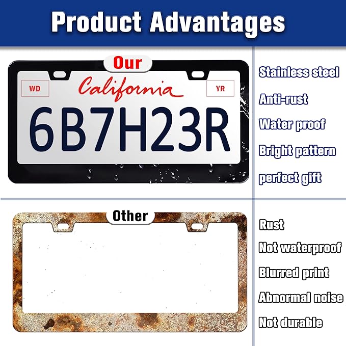 Not All Who Wander are Lost License Plate Frame Mountains Compass License Plate - Image 4