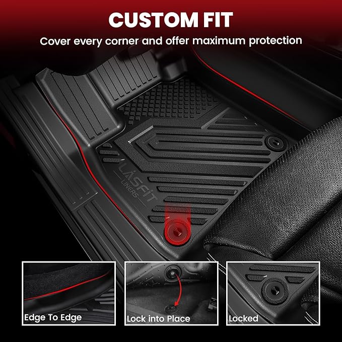 LASFIT Floor Mats for Honda HRV 2016 2017 2018 2019 2020 2021 2022, All Weather - Image 2