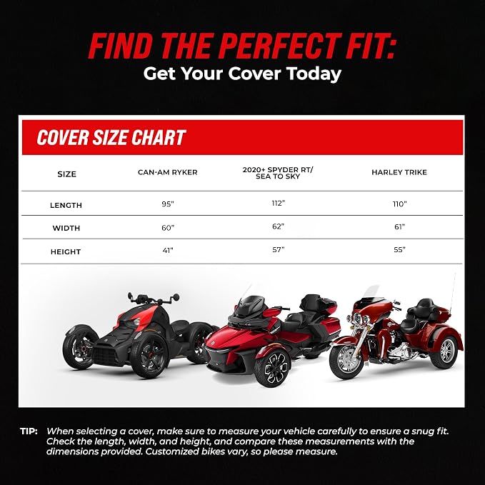 Badass Moto Can Am Ryker Cover Fits 600/900 Rally Sport Trike Three Wheeler. - Image 7