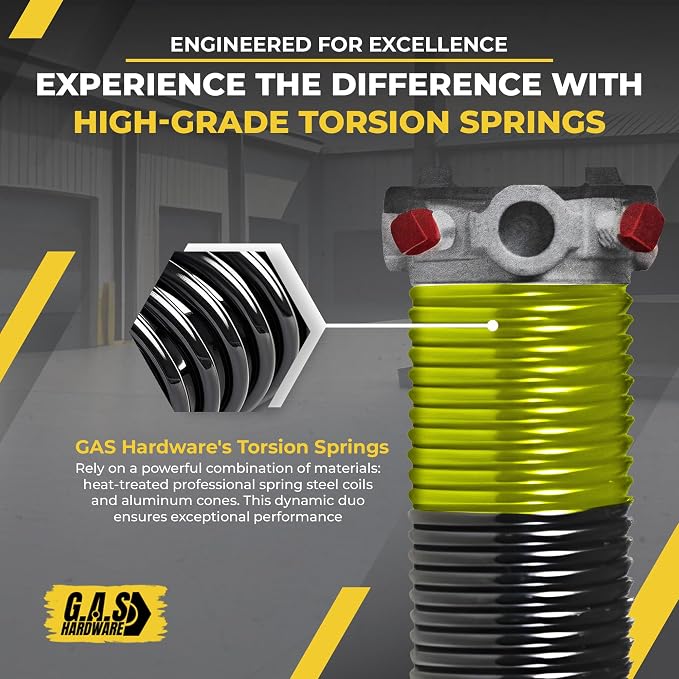 Garage Door Torsion Springs 207x2x25 Includes 1” Steel Bearing, and Winding Bars - Image 6