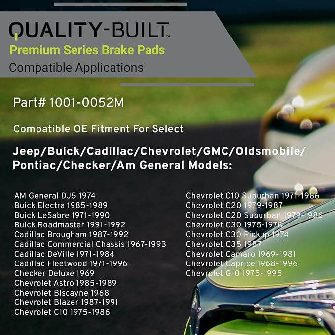 Premium Semi-Metallic Front Brake Pads Compatible - Image 3