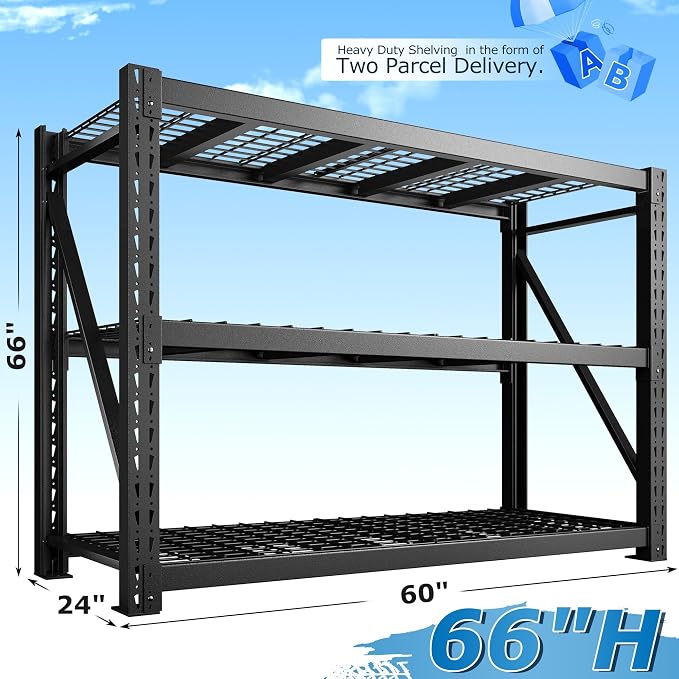 Bepatio 8250LBS Garage Shelving Heavy Duty Storage Shelves Industrial Metal - Image 3