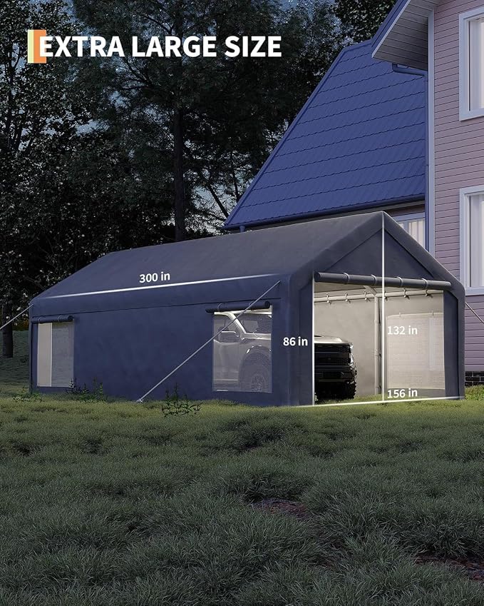 13 x 25FT Heavy Duty Carport - Image 3