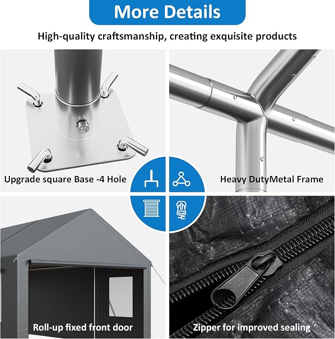 Polar Aurora 13x25 FT Carport, Carport Canopy, Heavy Duty Car Port - Image 3