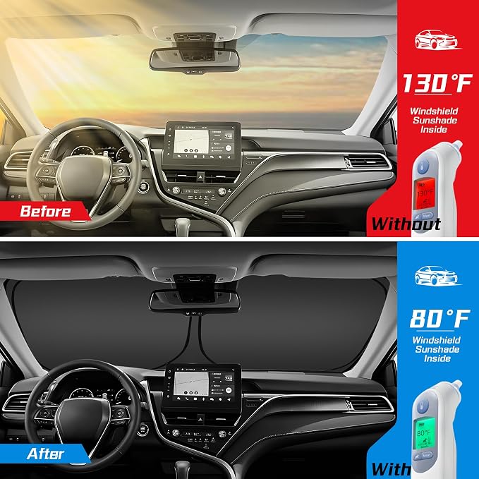 ARISMOTOR Windshield Sun Shade for Mazda CX5 2017-2025, Custom Fit Foldable - Image 2