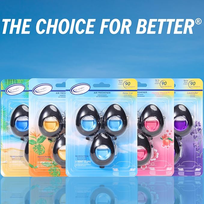 Air Jungles Car Air Freshener Vent Clip 3 Count, New Car Scent, 4 ml Each - Image 6