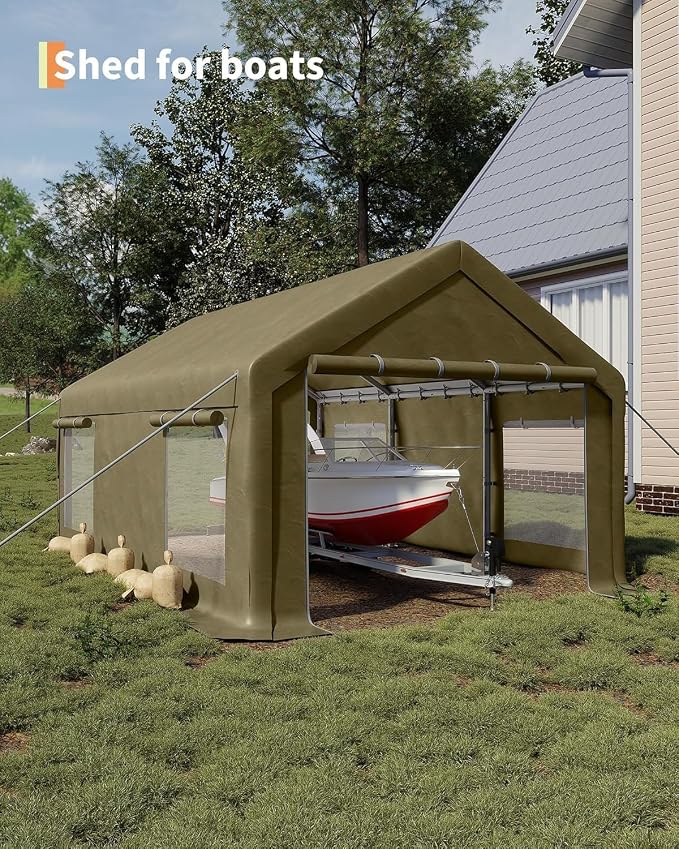 13 x 20ft Heavy-Duty Carport Canopy - Image 2