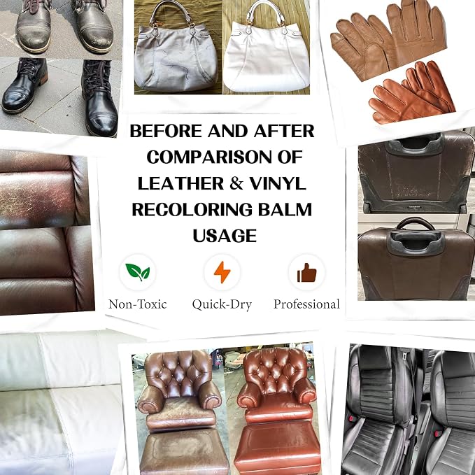 Medium Brown Leather Repair Kit, Leather Recoloring Balm – Restore & Repair - Image 3