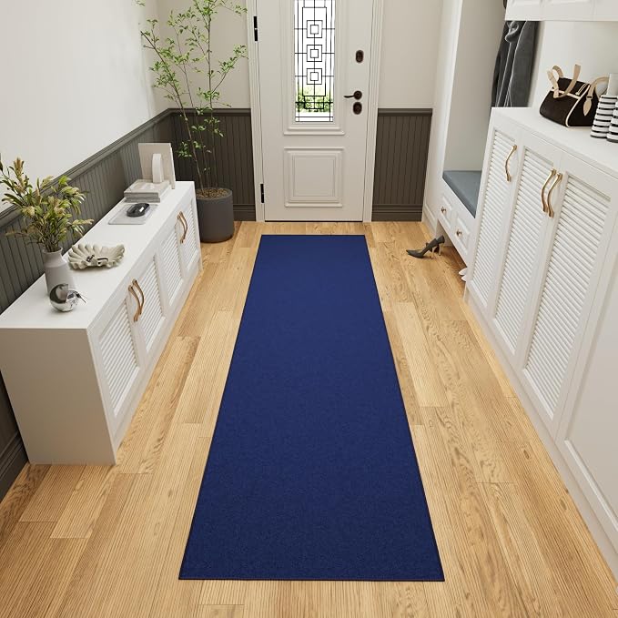 Ottomanson Hallway Runner Rug 2'7" x 9'10" Non Slip Solid Area Rugs Easy to - Image 10
