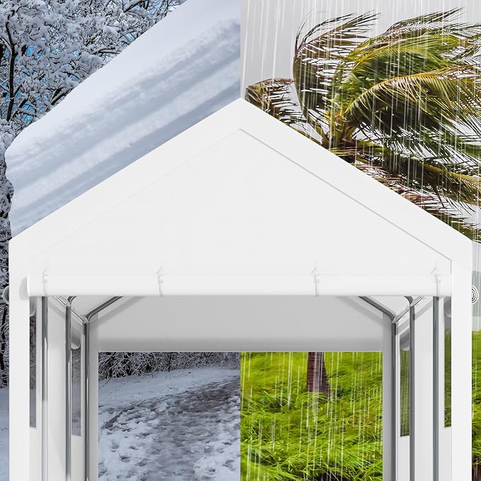 Walsunny Carport 10x20ft Heavy Duty Carport Canopy - Image 6