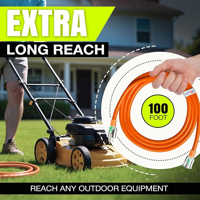 100ft Outdoor/Indoor Extension Cord 10/3 Gauge Ultra Heavy Duty 3 Prong SJTW - Image 6